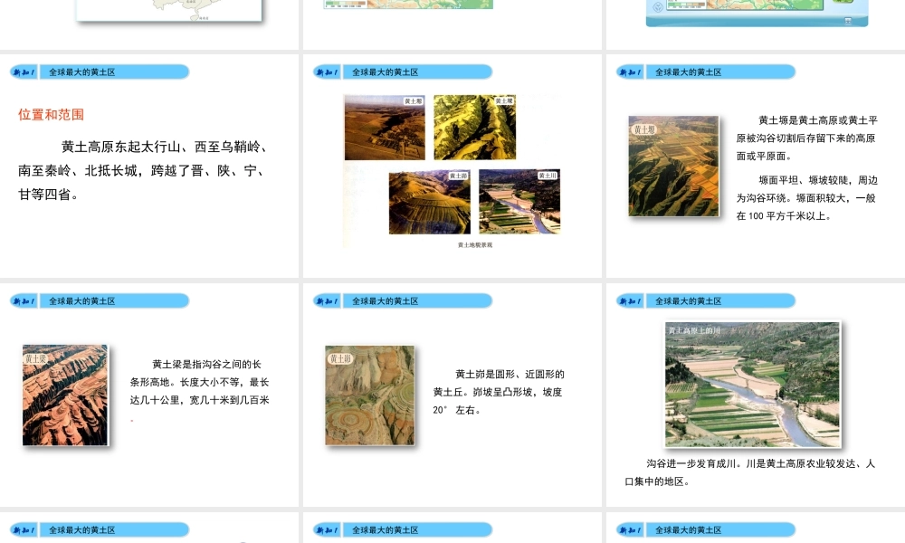 八年级地理下册 6.3 黄土高原（第1课时）教学课件 （新版）商务星球版-（新版）商务星球版初中八年级下册地理课件