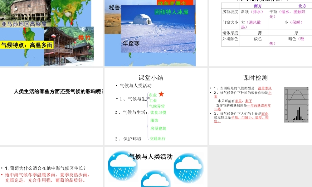 八年级地理上册 第二章 第三节 气候与人类活动课件1 中图版-中图版初中八年级上册地理课件