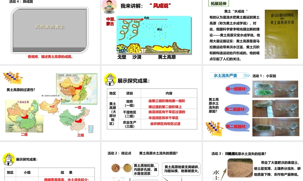 八年级地理下册 6.3 黄土高原（第1课时）课件 （新版）商务星球版