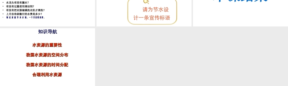 八年级地理上册 第三章 第三节《水资源》课件 新人教版