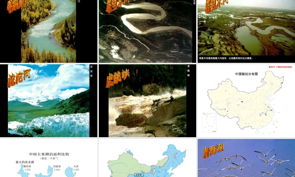 八年级地理上册 第二章 第三节 中国的河流和湖泊课件 湘教版