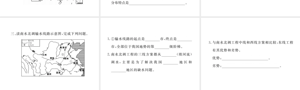 八年级地理上册 第三章 第三章 中国的自然资源读图练习课件 （新版）新人教版-（新版）新人教版初中八年级上册地理课件