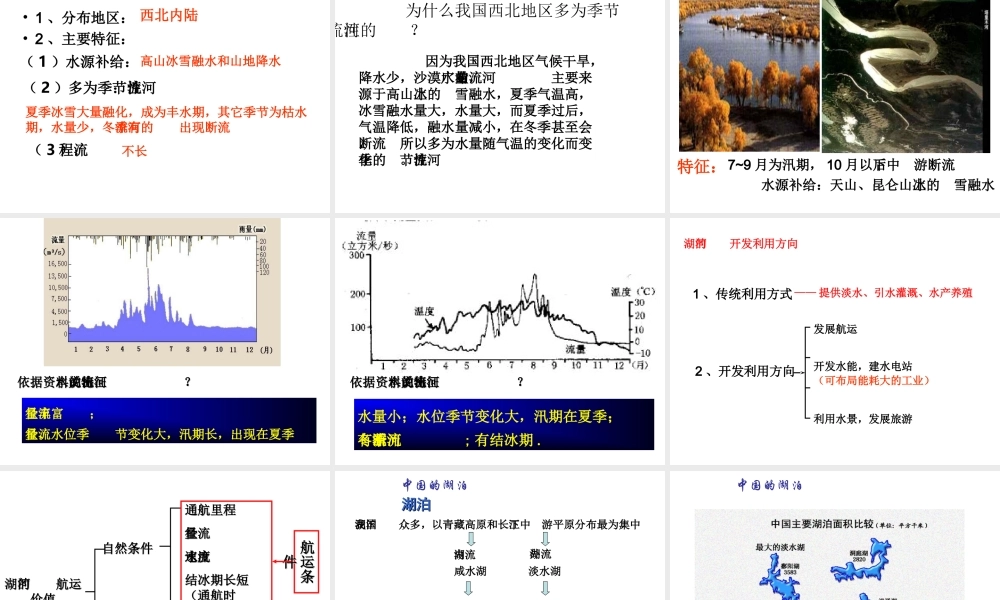 八年级地理上册 第二章 第三节 中国的河流课件 （新版）湘教版-（新版）湘教版初中八年级上册地理课件