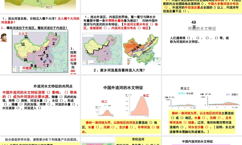 八年级地理上册 第二章 第三节 中国的河流课件（1）（新版）湘教版-（新版）湘教版初中八年级上册地理课件
