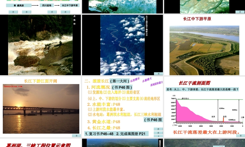 八年级地理上册 第二章 第三节中国的河流--长江课件 湘教版