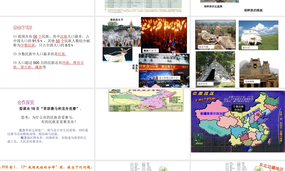 八年级地理上册 第1章 第3节多民族的大家庭课件 （新版）商务星球版