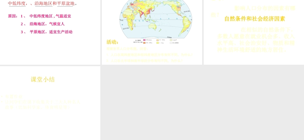八年级地理上册 第三章 第一节 人种和人口课件2 中图版-中图版初中八年级上册地理课件