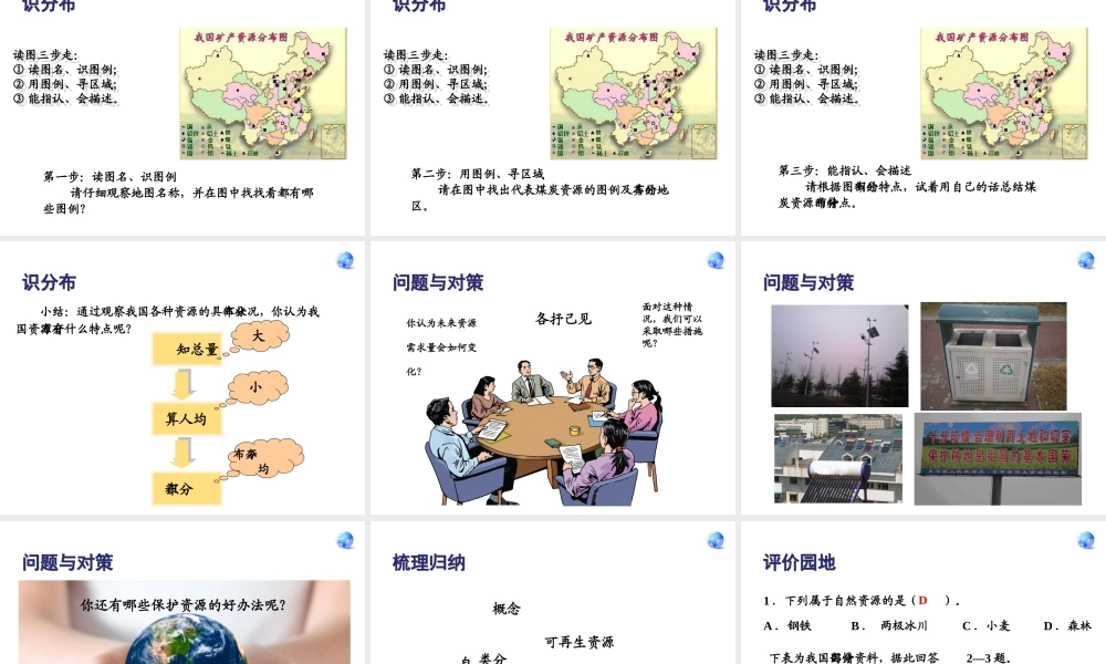 八年级地理上册 第三章 第一节 自然资源的基本特征教学课件 （新版）新人教版-（新版）新人教版初中八年级上册地理课件