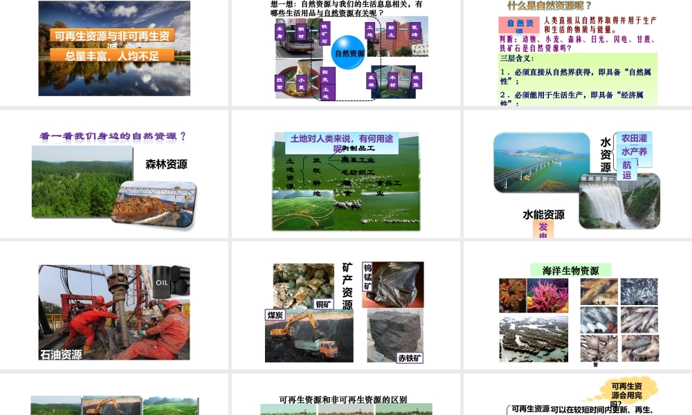 八年级地理上册 第三章 第一节 自然资源的基本特征课件 （新版）新人教版-（新版）新人教版初中八年级上册地理课件