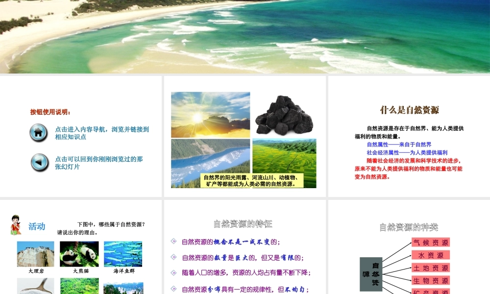 八年级地理上册 第三章 第一节 自然资源概况课件 （新版）新人教版