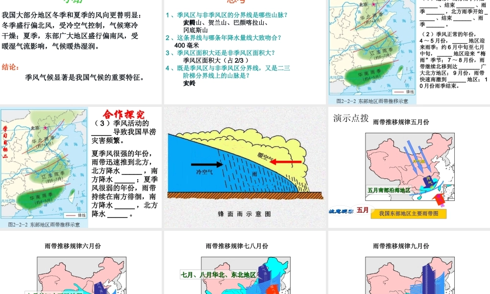 八年级地理上册 第二章 第二节 气候基本特（第1课时 季风气候显著）课件 （新版）商务星球版-（新版）商务星球版初中八年级上册地理课件