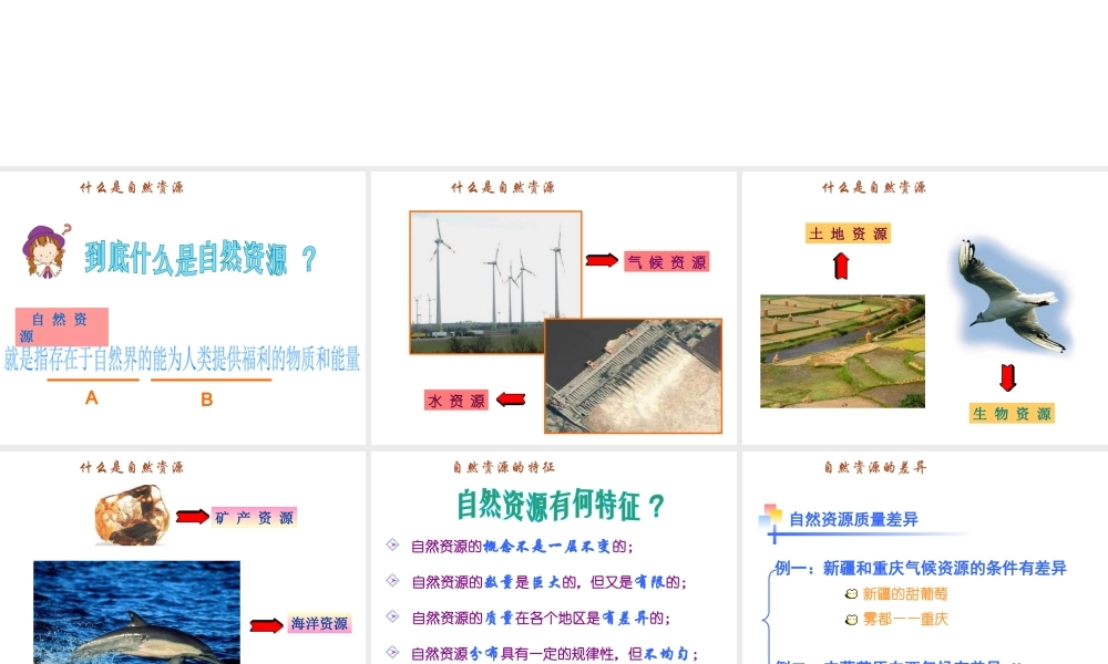 八年级地理上册 第三章 第一节 自然资源概述课件 新人教版