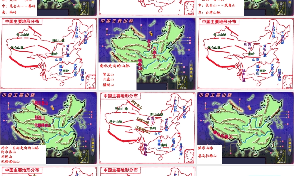 八年级地理上册 第二章 第一节 地形和地势课件（2）（新版）新人教版-（新版）新人教版初中八年级上册地理课件