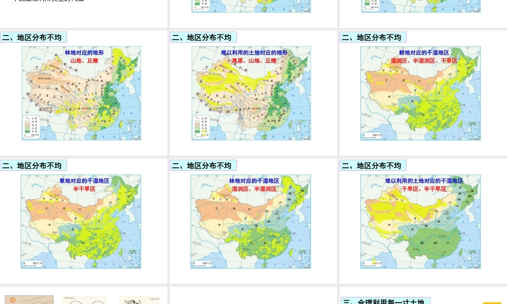 八年级地理上册 第三章 中国的自然资源 第二节 土地资源课件 （新版）新人教版-（新版）新人教版初中八年级上册地理课件