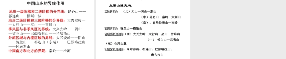 八年级地理上册 第二章 第一节 中国的地形（第1课时 山脉纵横交织）课件 （新版）湘教版-（新版）湘教版初中八年级上册地理课件