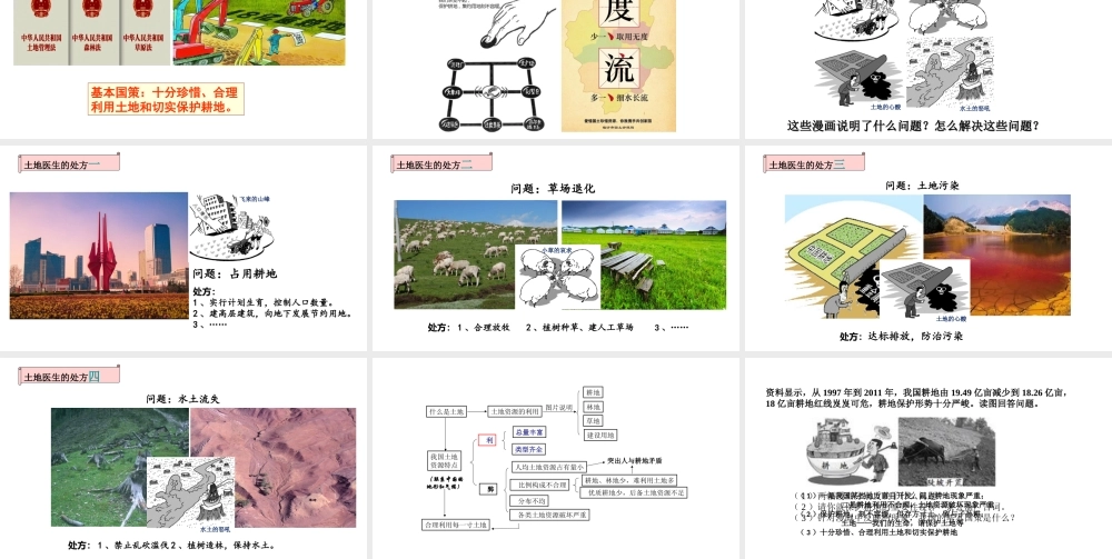 八年级地理上册 第三章 中国的自然资源 第二节土地资源第2课时教学课件 （新版）新人教版-（新版）新人教版初中八年级上册地理课件