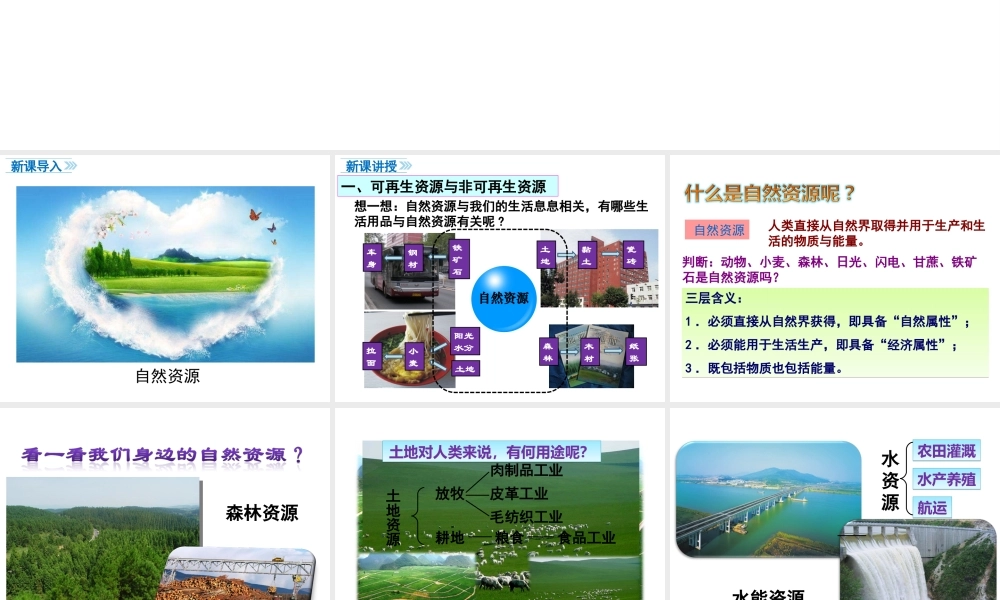 八年级地理上册 第三章 中国的自然资源 第一节 自然资源的基本特征课件 （新版）新人教版-（新版）新人教版初中八年级上册地理课件