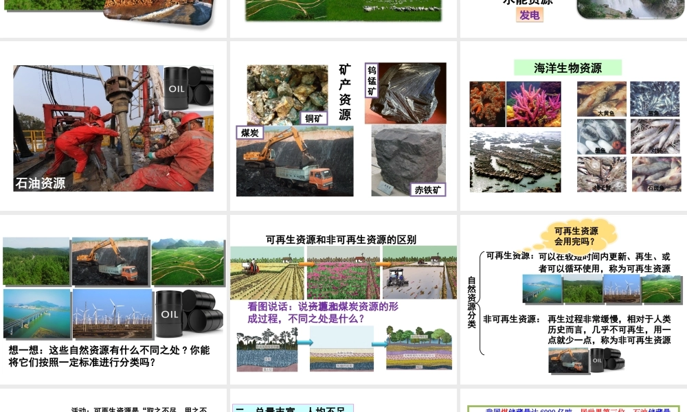 八年级地理上册 第三章 中国的自然资源 第一节 自然资源的基本特征课件 （新版）新人教版-（新版）新人教版初中八年级上册地理课件