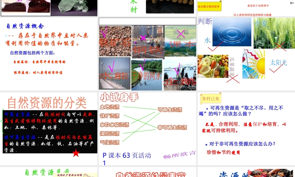 八年级地理上册 第三章 中国的自然资源 第一节 自然资源基本特征课件 新人教版
