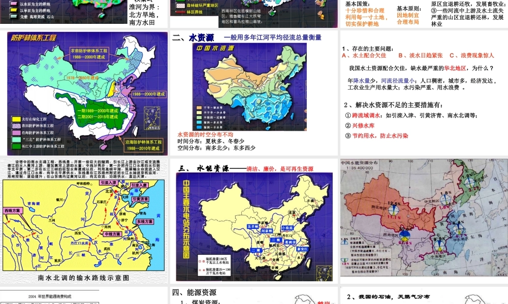 八年级地理上册 第三章 中国的自然资源课件 湘教版