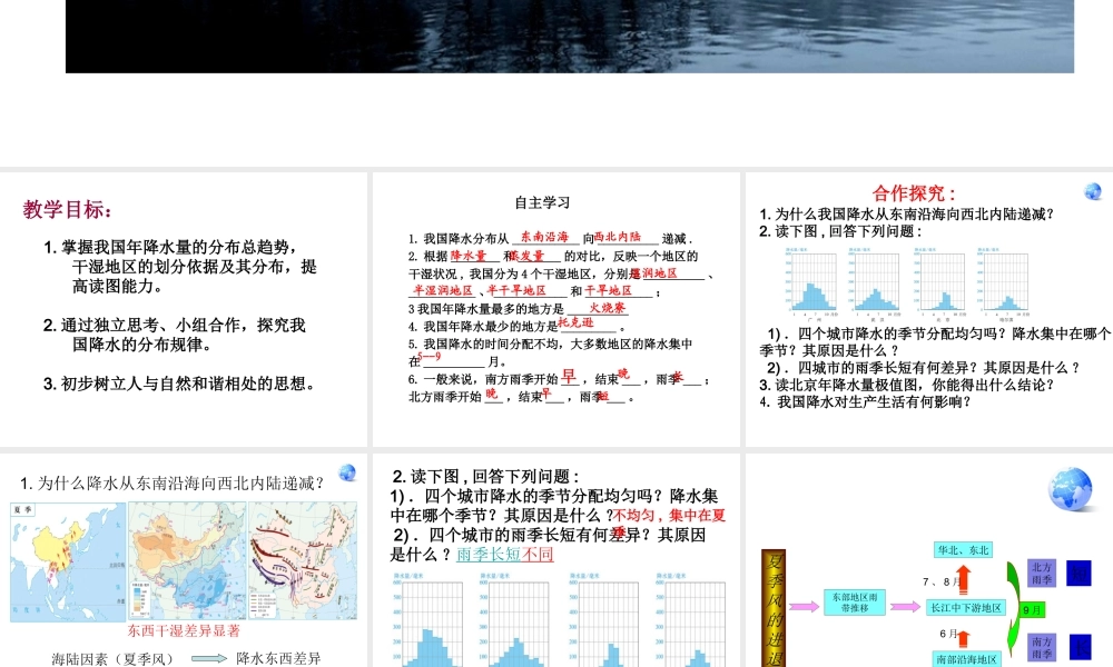 八年级地理上册 第二章 中国的自然环境 2.2.2 气候课件 湘教版