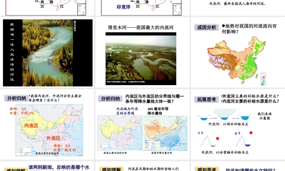 八年级地理上册 第2章 第3节《河流》课件 （新版）新人教版