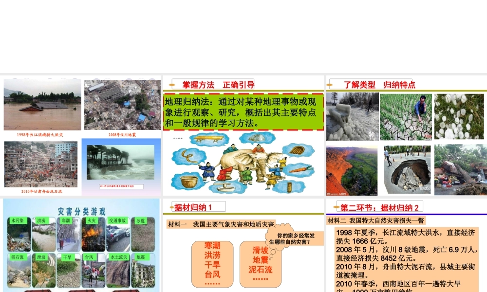 八年级地理上册 第2章 活动课 认识我国的自然灾害（1）课件 （新版）商务星球版