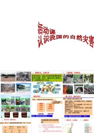 八年级地理上册 第2章 活动课 认识我国的自然灾害（1）课件 （新版）商务星球版