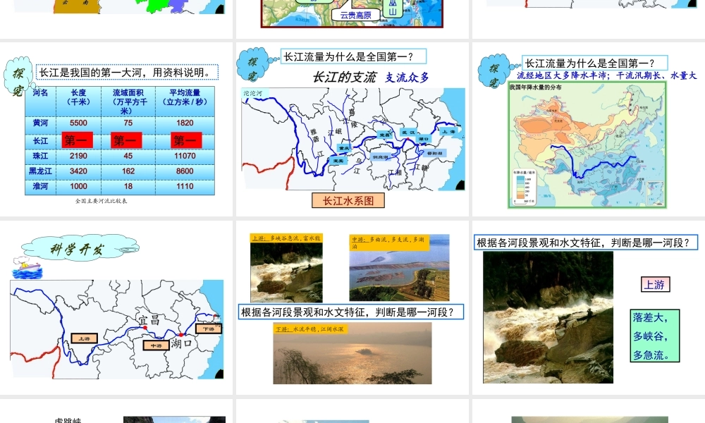 八年级地理上册 第二章 中国的自然环境 第三节 河流（第2课时 长江的开发与治理）课件 （新版）新人教版-（新版）新人教版初中八年级上册地理课件