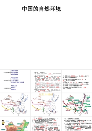 八年级地理上册 第2章 中国的自然环境复习课件 湘教版-湘教版初中八年级上册地理课件
