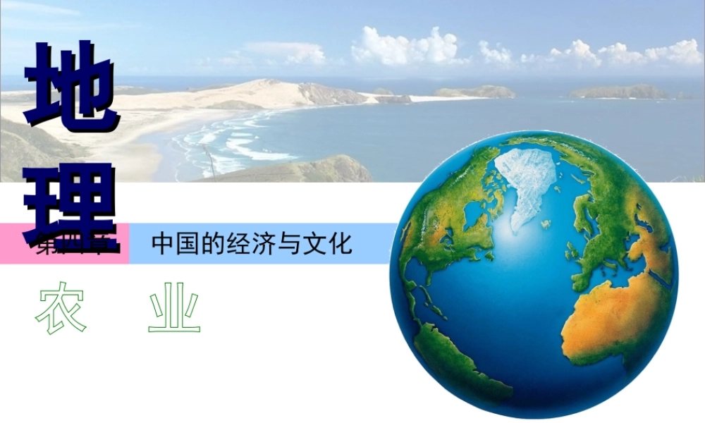 八年级地理上册 第四章 第二节 农业课件 新人教版-新人教版初中八年级上册地理课件