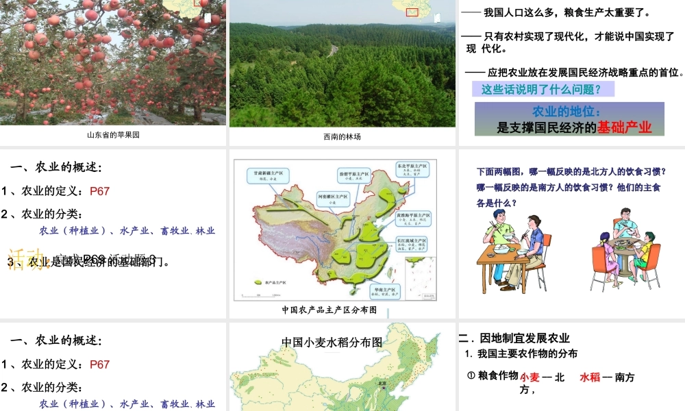 八年级地理上册 第四章 第二节 农业课件 新人教版-新人教版初中八年级上册地理课件