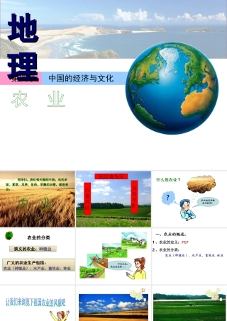 八年级地理上册 第四章 第二节 农业课件 新人教版-新人教版初中八年级上册地理课件
