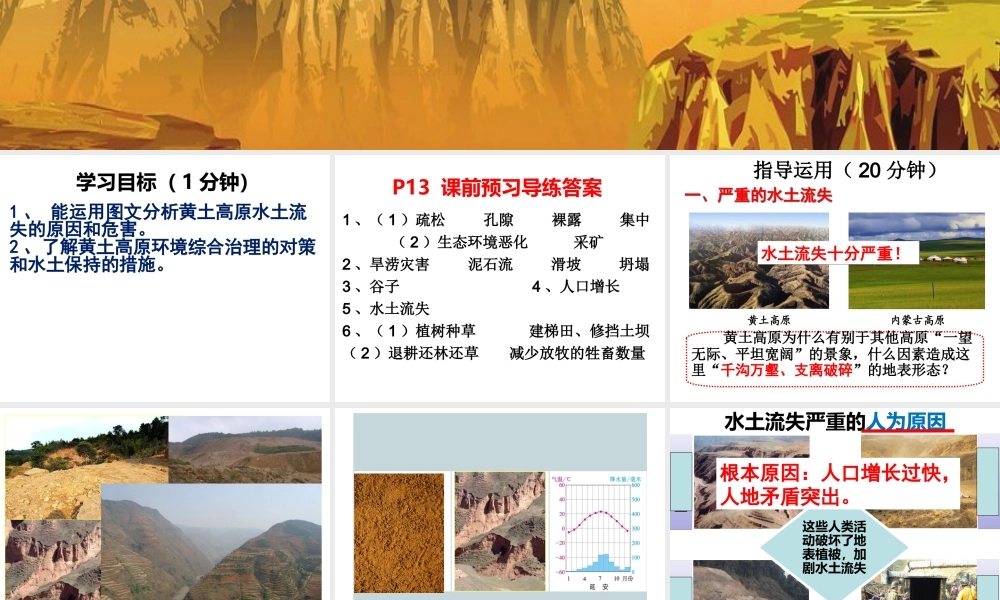 八年级地理下册 6.3 世界最大的黄土堆积区——黄土高原 水土流失及其治理课件 （新版）新人教版-（新版）新人教版初中八年级下册地理课件