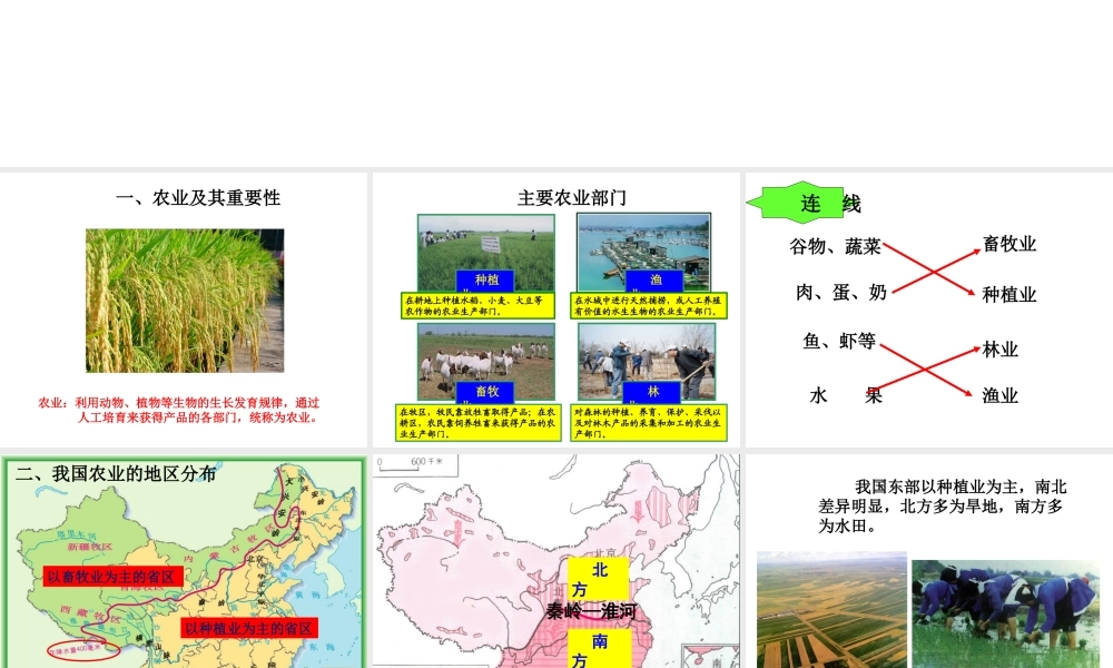 八年级地理上册 第四章 第二节 农业课件（1）（新版）新人教版-（新版）新人教版初中八年级上册地理课件