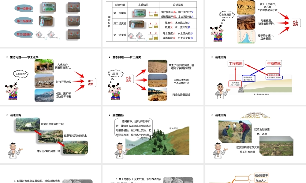 八年级地理下册 6.3 世界最大的黄土堆积区——黄土高原 水土流失与黄土高原课件 （新版）新人教版-（新版）新人教版初中八年级下册地理课件