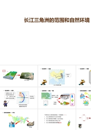 八年级地理下册 7.4 长江三角洲区域的内外联系 长江三角洲的范围和自然环境课件 （新版）湘教版-（新版）湘教版初中八年级下册地理课件