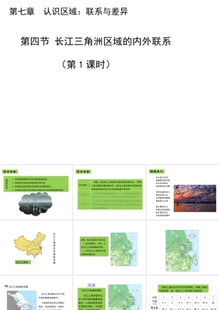 八年级地理下册 7.4 长江三角洲区域的内外联系（第1课时）教学课件 （新版）湘教版-（新版）湘教版初中八年级下册地理课件