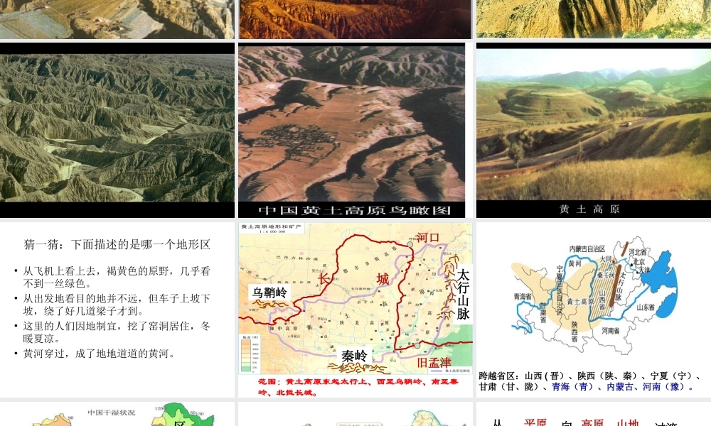 八年级地理下册 6.3 世界最大的黄土堆积区—黄土高原课件 （新版）新人教版