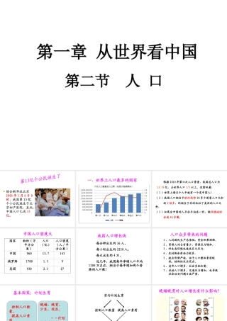 八年级地理上册 第一章 第二节《人口》课件2 （新版）新人教版-（新版）新人教版初中八年级上册地理课件