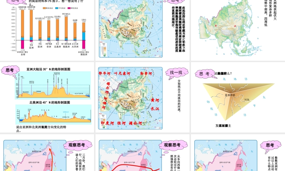 八年级地理下册 5.1 亚洲的自然环境课件 （新版）中图版