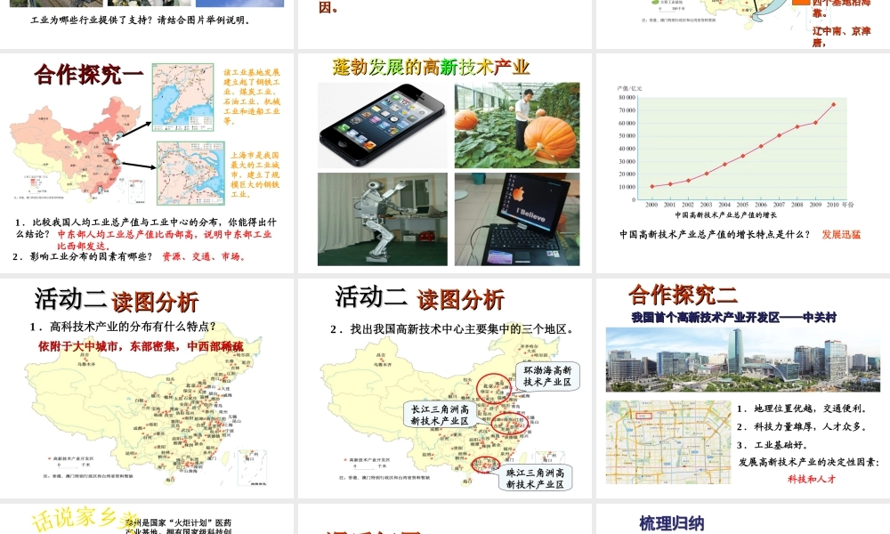 八年级地理上册 第四章 第三节 工业课件 新人教版-新人教版初中八年级上册地理课件