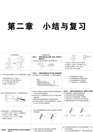 八年级地理上册 第二章 中国的自然环境小结复习习题课件 （新版）新人教版-（新版）新人教版初中八年级上册地理课件