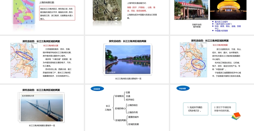 八年级地理下册 7.4 长江三角洲区域的内外联系课件2 （新版）湘教版-（新版）湘教版初中八年级下册地理课件