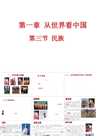 八年级地理上册 第一章 第三节 民族课件（1）（新版）新人教版-（新版）新人教版初中八年级上册地理课件