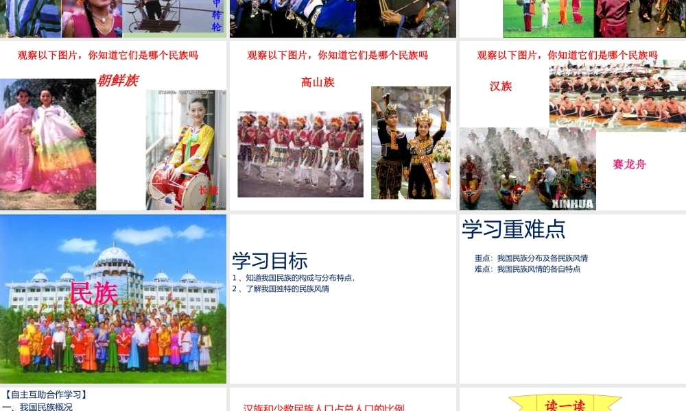 八年级地理上册 第一章 第三节 民族课件（2） （新版）新人教版