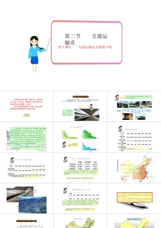 八年级地理上册 第四章 第三节 交通运输业（第1课时 交通运输业及铁路干线）课件 （新版）湘教版-（新版）湘教版初中八年级上册地理课件