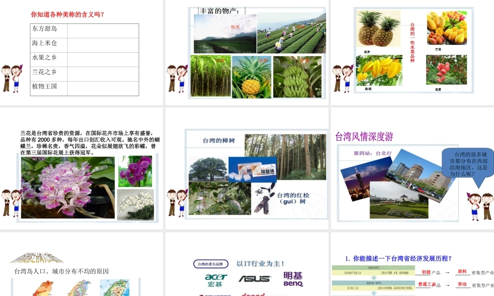 八年级地理下册 7.4 祖国的神圣领土-台湾省课件 （新版）新人教版-（新版）新人教版初中八年级下册地理课件