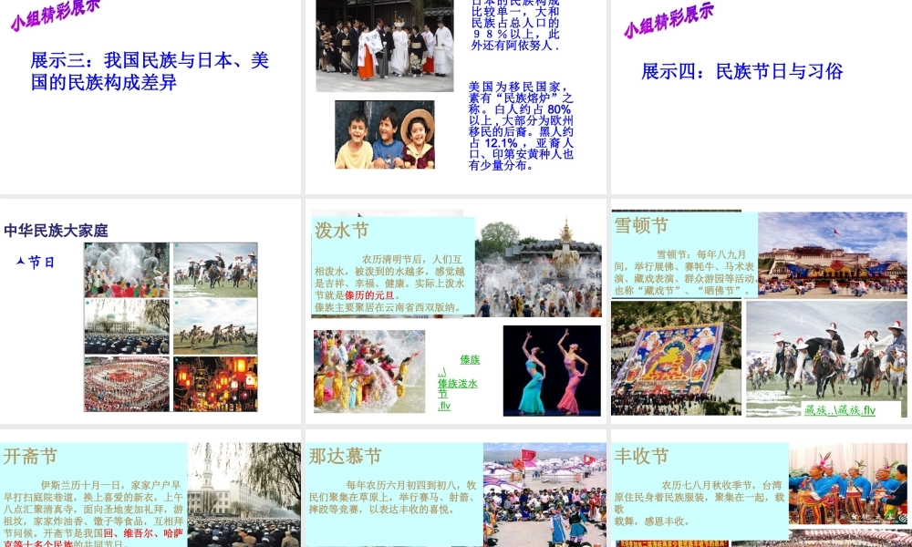 八年级地理上册 第一章 第三节 民族课件新人教版-新人教版初中八年级上册地理课件