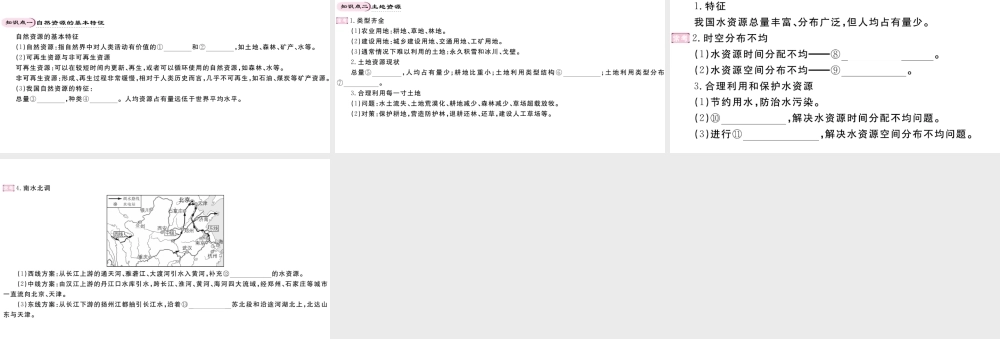 八年级地理上册 期末知识梳理 第三章 中国的自然资源课件 （新版）新人教版-（新版）新人教版初中八年级上册地理课件